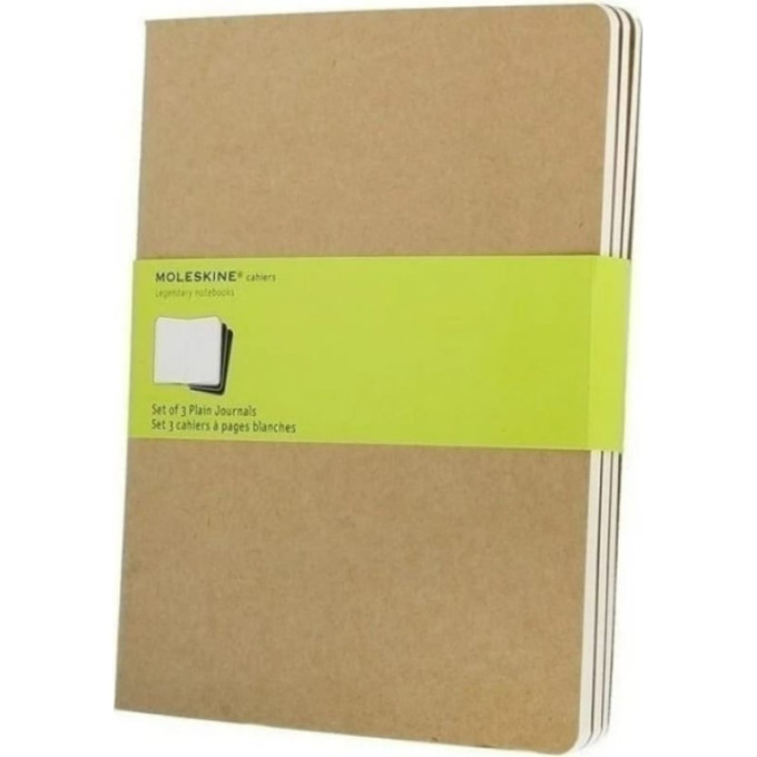 Блокнот MOLESKINE Cahier Journal Large, нелинованный, бежевый (3 шт.) QP418