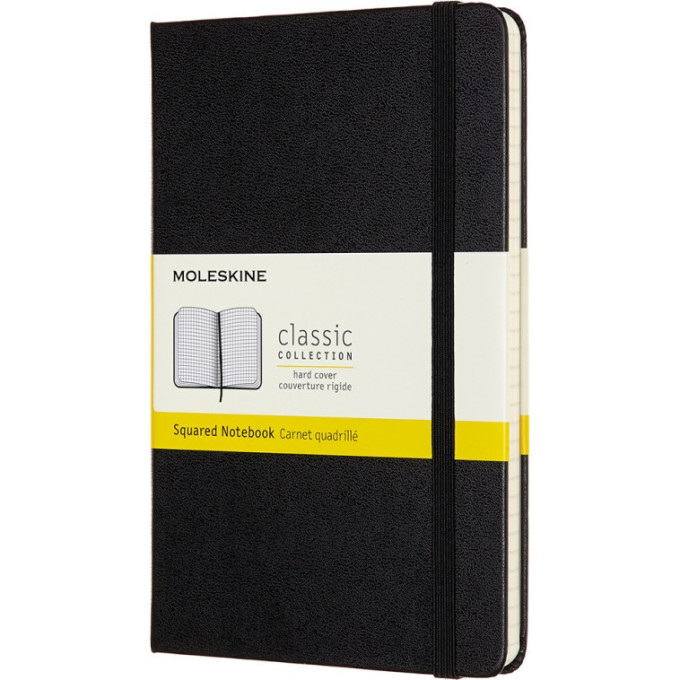 Блокнот MOLESKINE Classic Medium, клетка, чёрный QP051