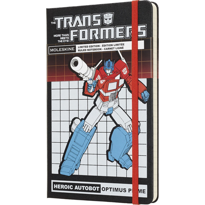 Блокнот MOLESKINE LIMITED EDITION TRANSFORMERS LARGE OPTIMUS PRIME, линейка, черный LETFQP060OP