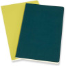 Блокнот MOLESKINE VOLANT LARGE, линейка, зеленый/желтый цитрон QP721K31M20