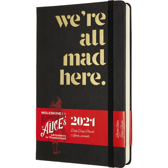 Ежедневник MOLESKINE LE ALICE IN WONDERLAND LARGE 21 (черный) DAL12DC3Y21